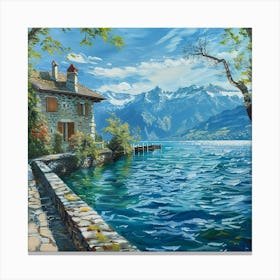 House By The Lake 1 Canvas Print