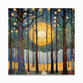 Sun In The Woods 3 Canvas Print