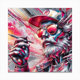 Colorful Man With The Beard Canvas Print