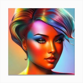 Rainbow Girl Canvas Print