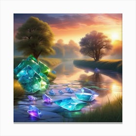 Crystals In The River Canvas Print