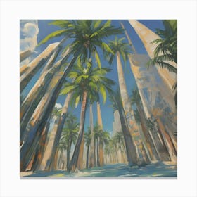 Palm Trees painting Canvas Print