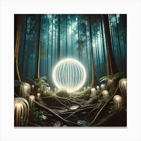 Sphere In The Forest 2 Canvas Print