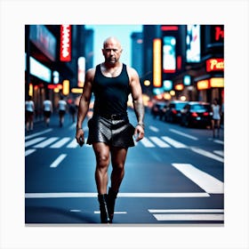 Man In Skirt Canvas Print