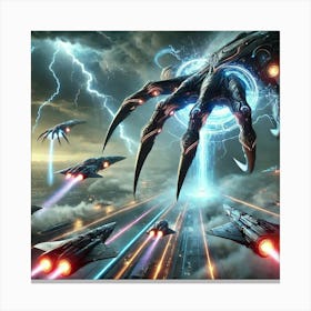 Dragon Claw Interceptors Target Lock Disruption Canvas Print