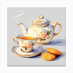 Tea And Biscuits Canvas Print