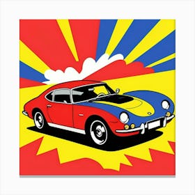 Speed Racer on a Bold Retro Roadway Canvas Print