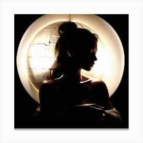 Silhouette Of A Woman Canvas Print