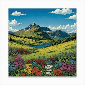 Default A Vibrant And Colorful Illustration Of Ben Vorlich Sco 0 Canvas Print