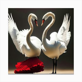 Swans Dance Canvas Print