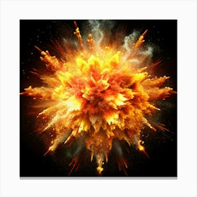 Colorful Explosion Of Powder Canvas Print