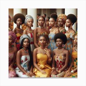 Portrait Of African Women Canvas Print