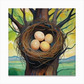 1000013690 Eggs in nest Canvas Print