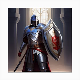 Knight In Armor Canvas Print