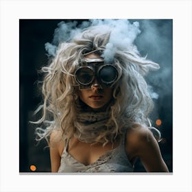 Steampunk Girl With Goggles 1 Canvas Print