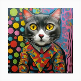 Clown Cat Canvas Print