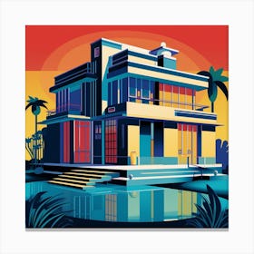 Deco House Canvas Print