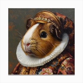 Regal Renaissance Guinea Pig Portrait 1 Canvas Print