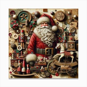 Santa Claus and Christmas Canvas Print