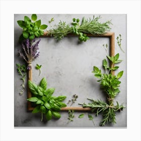 Frame Of Herbs 33 Canvas Print