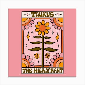 Taurus Tarot Card Canvas Print