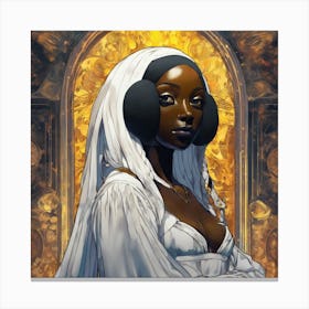 The Black Mona Lisa #1 Canvas Print