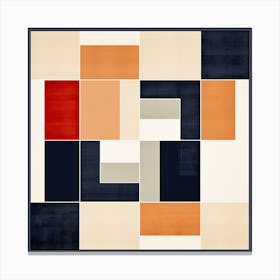 Arcane Symmetry: Mid Century Abstract Alchemy, squares Canvas Print