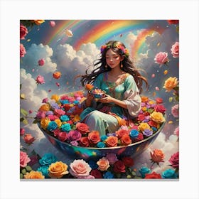 Rainbow Girl Canvas Print