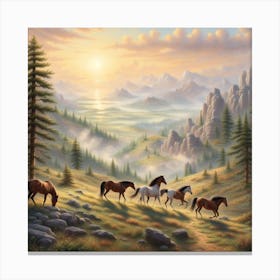 Sunlight on the plains Canvas Print