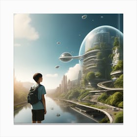 Futuristic City 251 Canvas Print