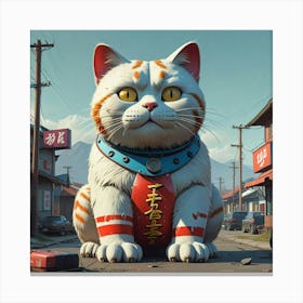 Chinese Cat Canvas Print