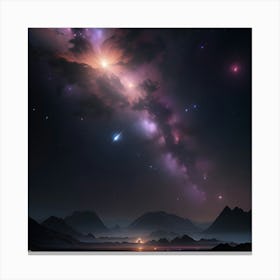 Galaxy In The Sky Canvas Print