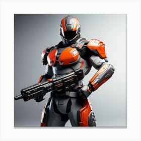 Futuristic Soldier 3 Canvas Print