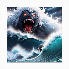 A Monstrous Tidal Wave 5 Canvas Print