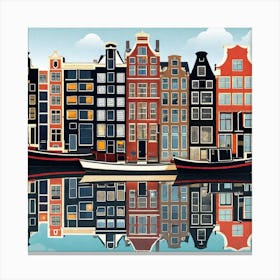 Amsterdam Cityscape 9 Canvas Print