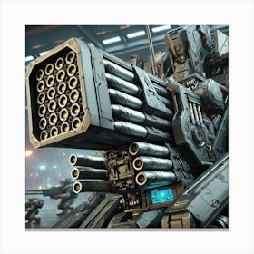 Helios Mech Missile Launcher Converted Canvas Print