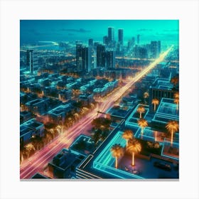 Futuristic Cityscape 33 Canvas Print