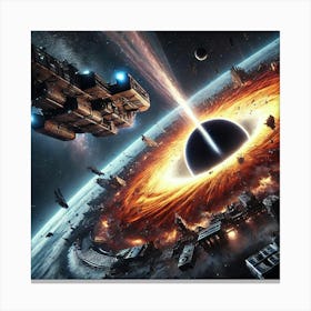 Black Hole Artillery Platform Siege Canvas Print