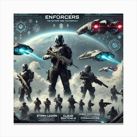 A Science Fiction Depiction Of Syndicate Enforcers 1 Canvas Print