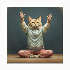 Yoga Cat Canvas Print