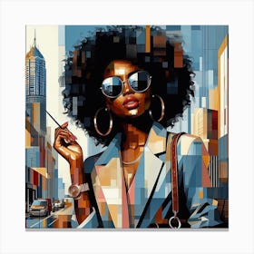 Afro Chick Canvas Print