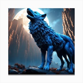 Blue Wolf Canvas Print