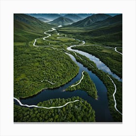 River In The Mountains 23 Canvas Print