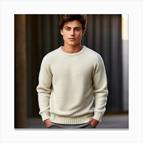 Mock Up Jumper Blank Plain Sweater Pullover Knit Cotton Wool Fleece Soft Comfy Cozy M (14) Canvas Print