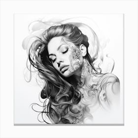 Tattooed Woman Canvas Print