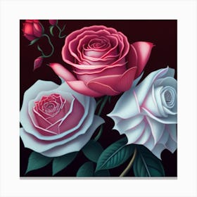 Three Roses Canvas Print