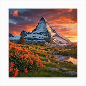 Sunset In The Mountains 8 Canvas Print