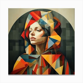 Geometric Belgian Woman 04 Canvas Print