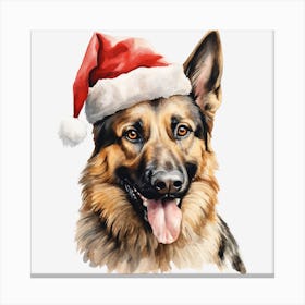Christmas German Shepherd Dog 2 Canvas Print