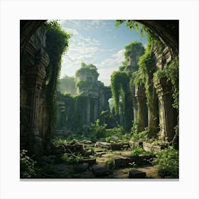 Ruins Of A City Canvas Print